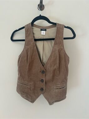 J. Crew Brown Corduroy Vest